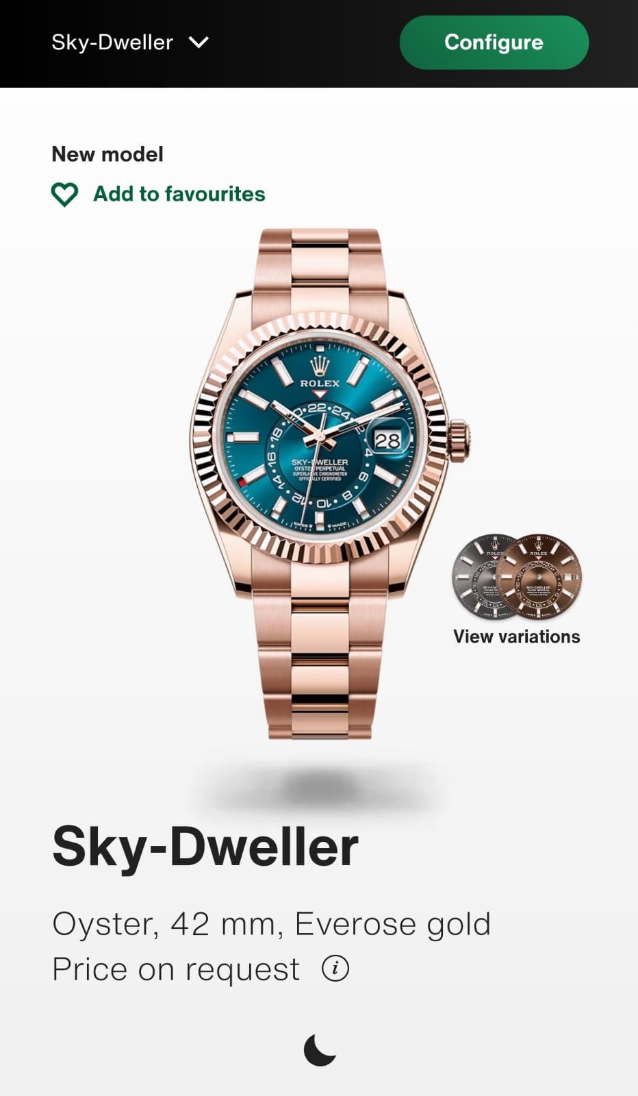 Men's Rolex Watch Sky-Dweller