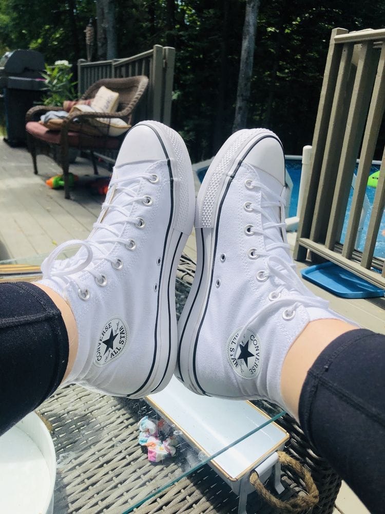 Converse All Star  White Long Sneakers