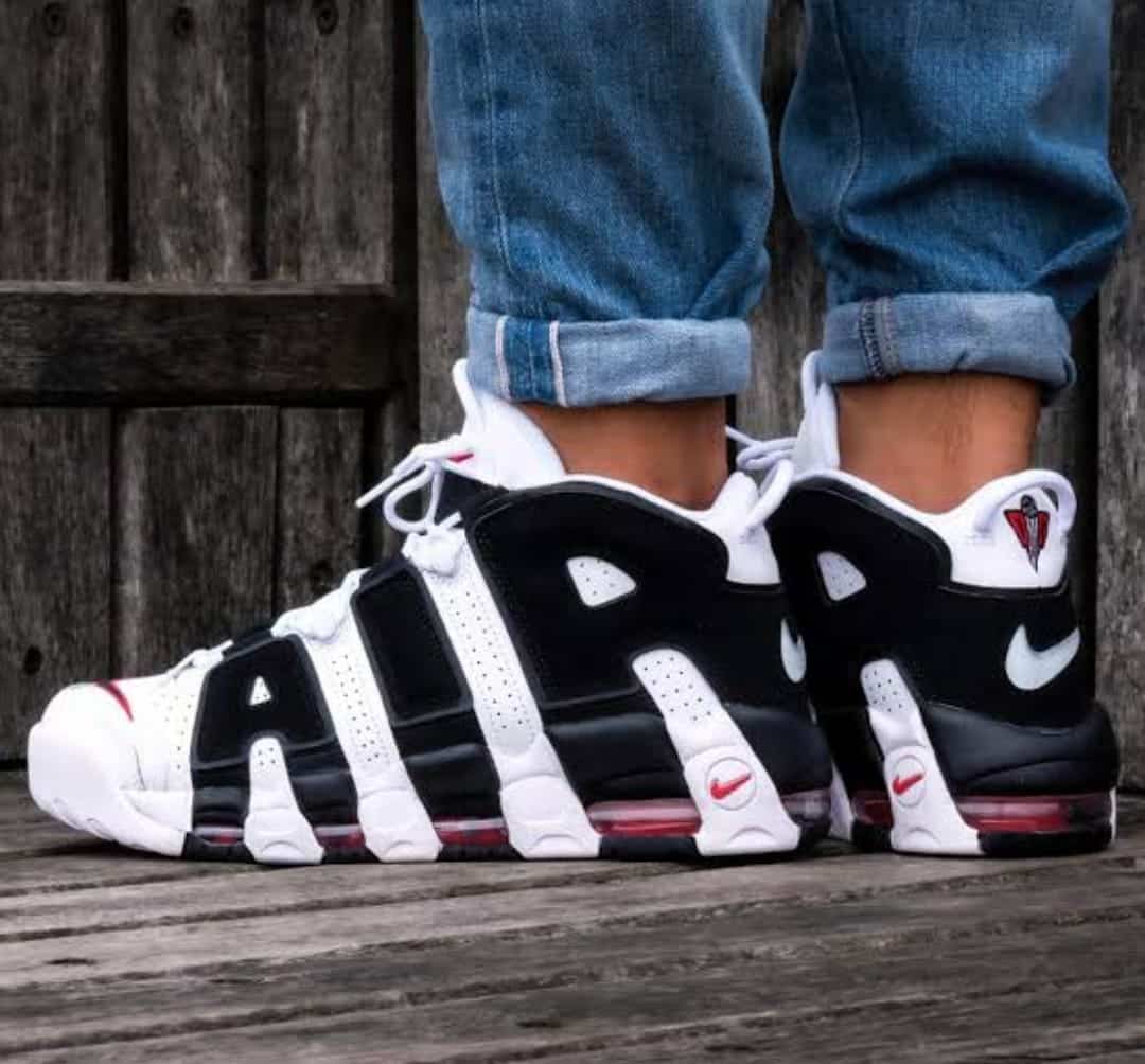 Nike Air More Uptempo Black White Sneakers