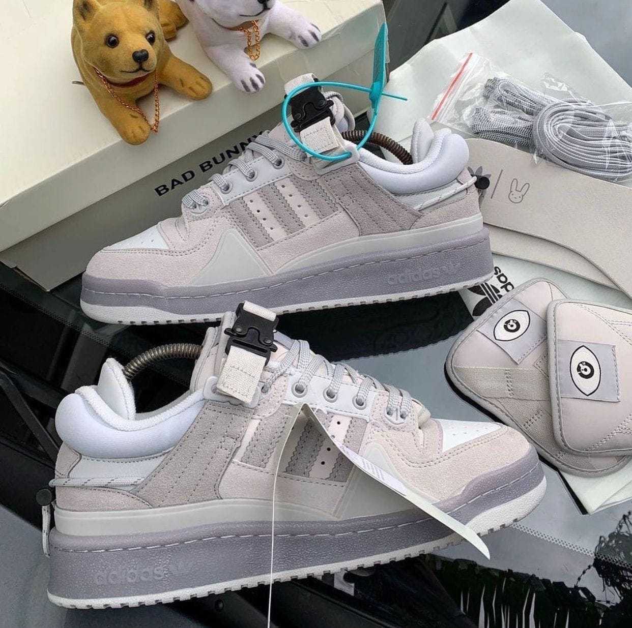 Adidas Bad Bunny Grey Sneakers