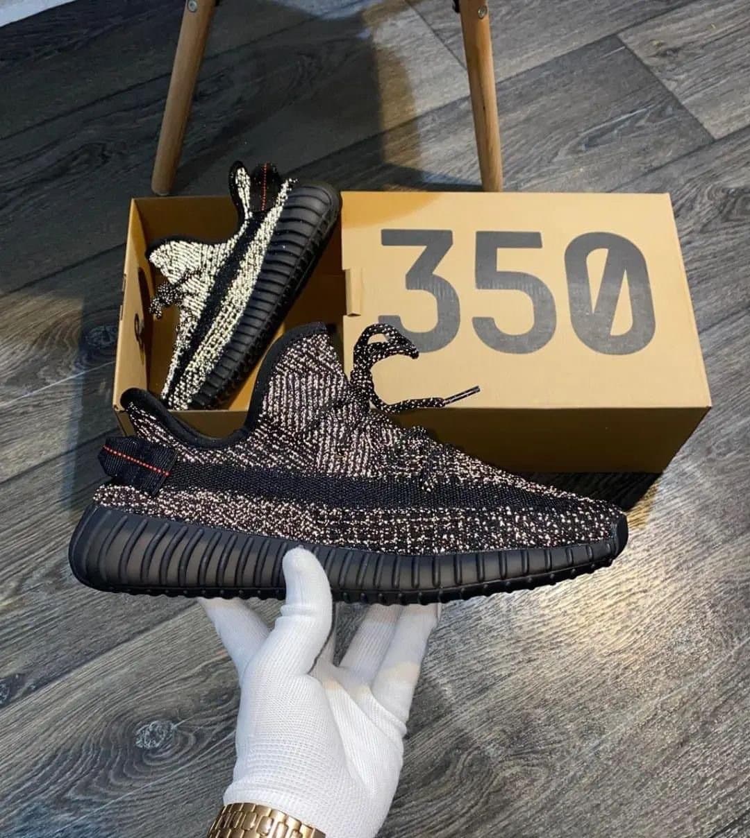 Adidas Yeezy Boost 350 V2 Black Reflective Full Sneakers