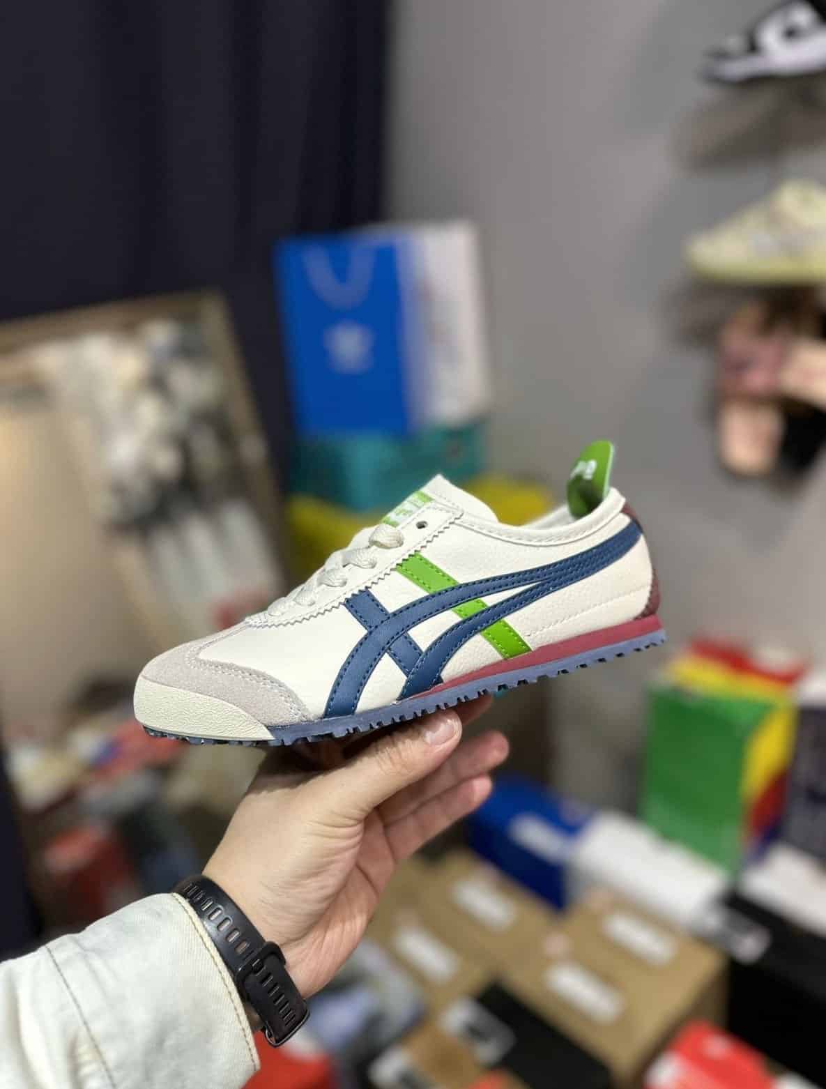 Onitsuka Tiger Mexico 66 Navy Green Sneakers