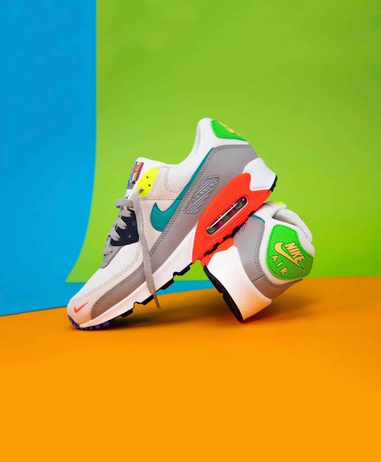 Nike Airmax 90 Grey Yellow Running Shoes