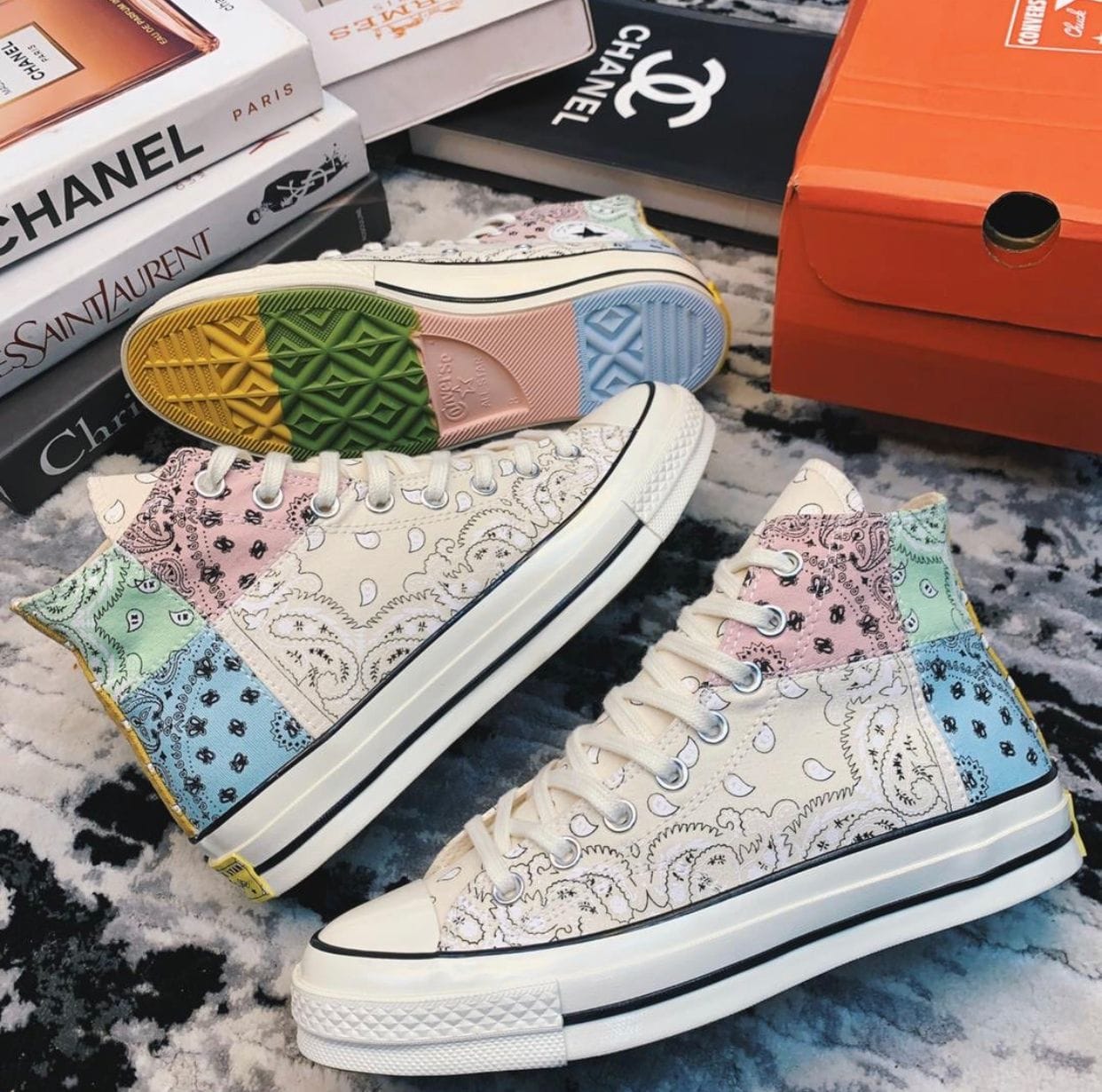 Converse  Chuck 70 High Paisley Sneakers