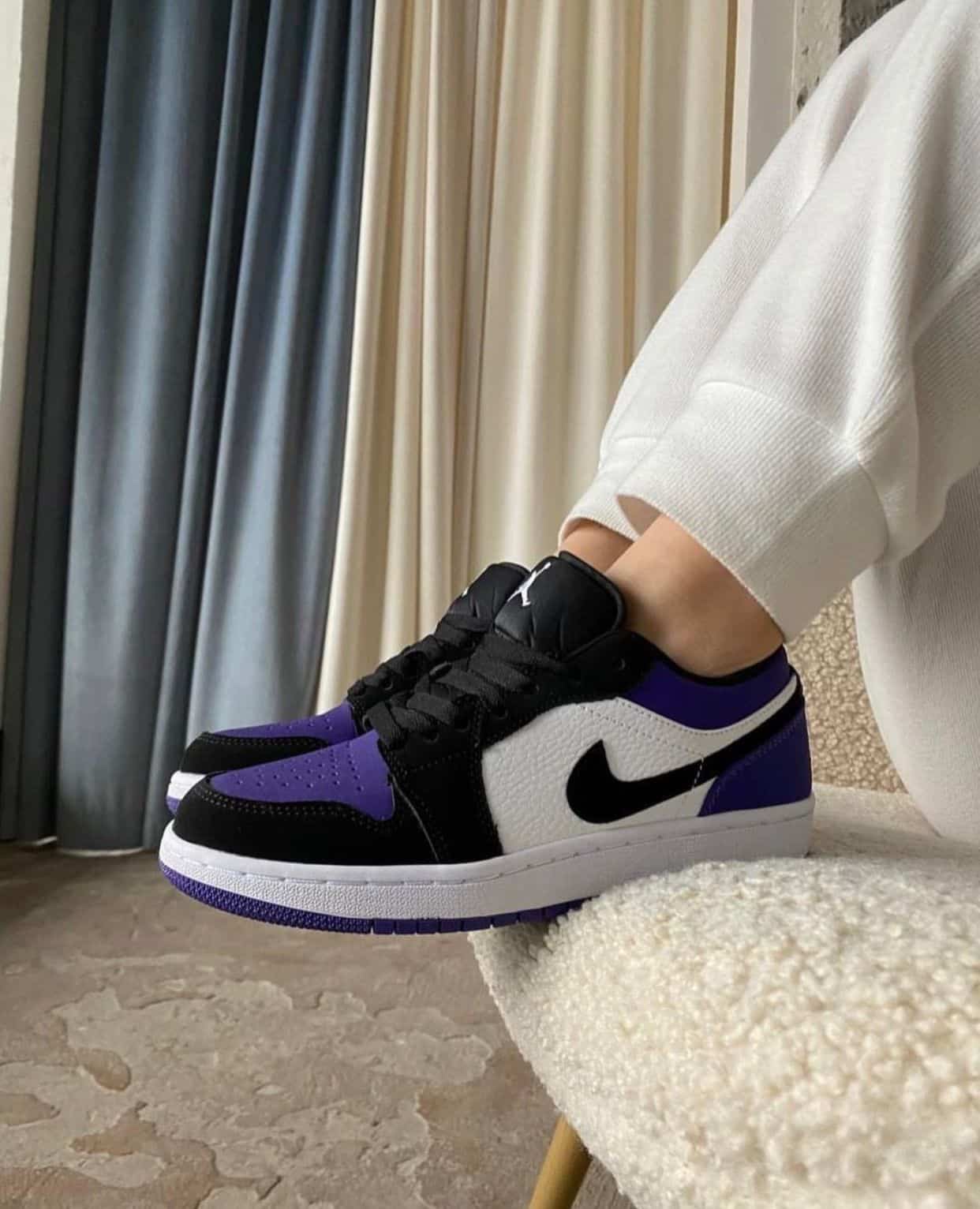 Nike Air 1 Court Purple Low Sneakers