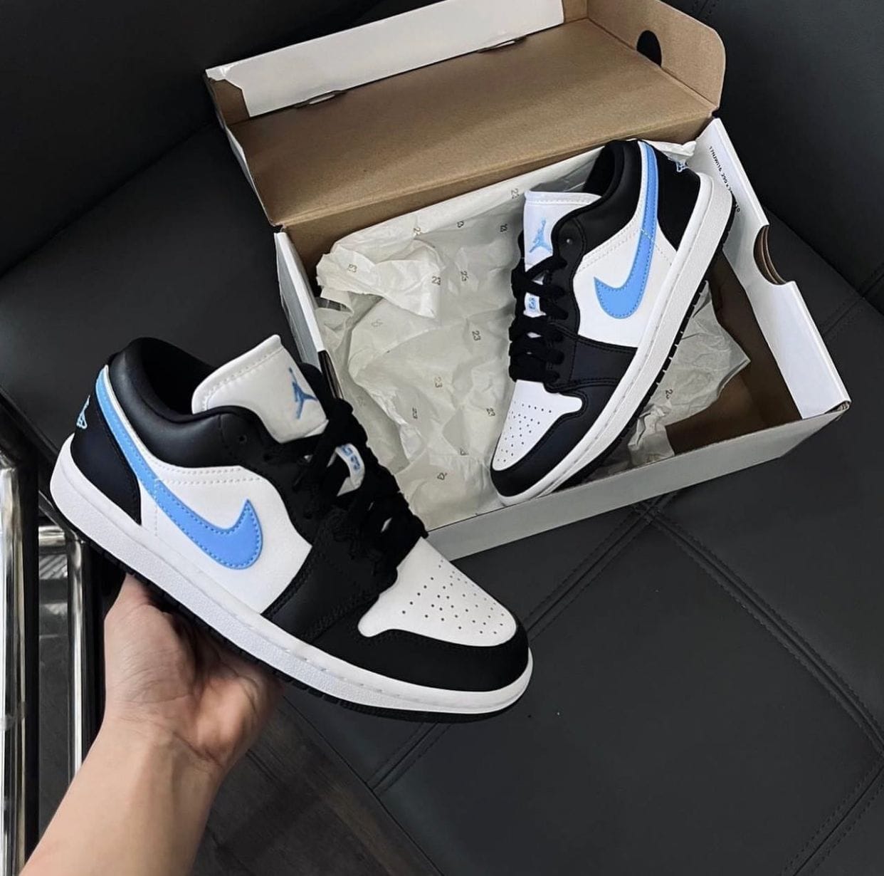 Nike Air 1 Black University Low Sneakers