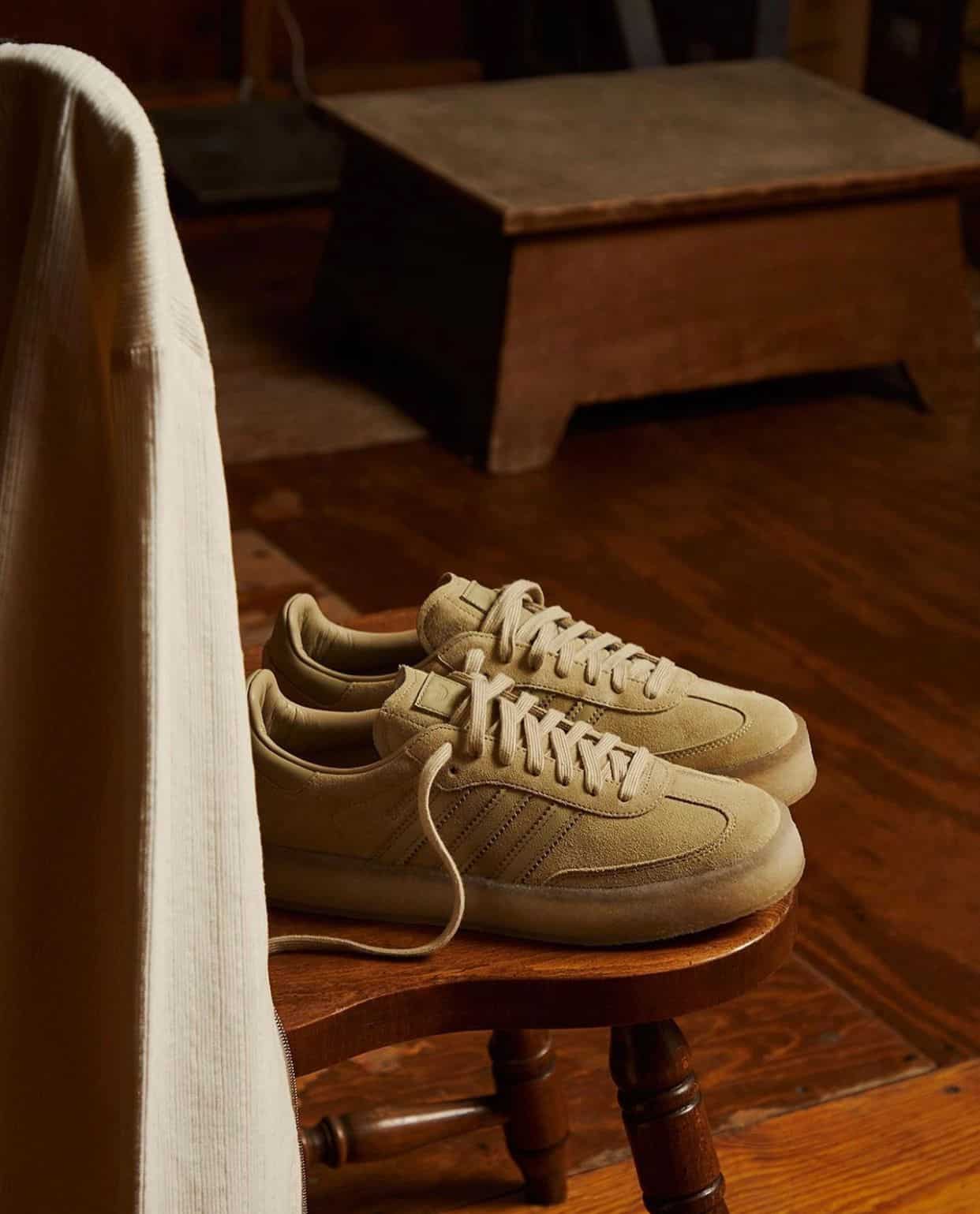 Adidas X Clarks Samba Cream Sneakers
