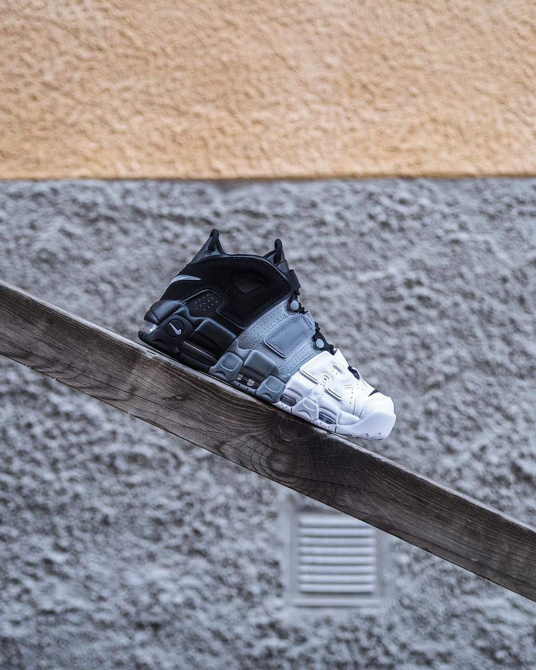 Nike Air More Uptempo Black Grey Sneakers