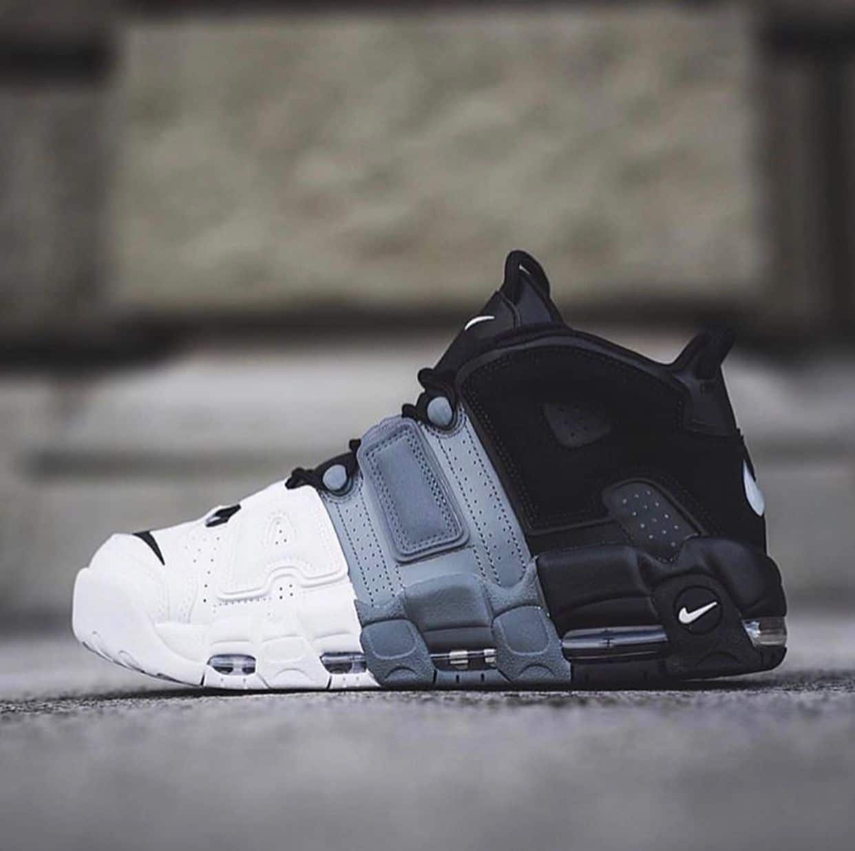 Nike Air More Uptempo Black Grey Sneakers