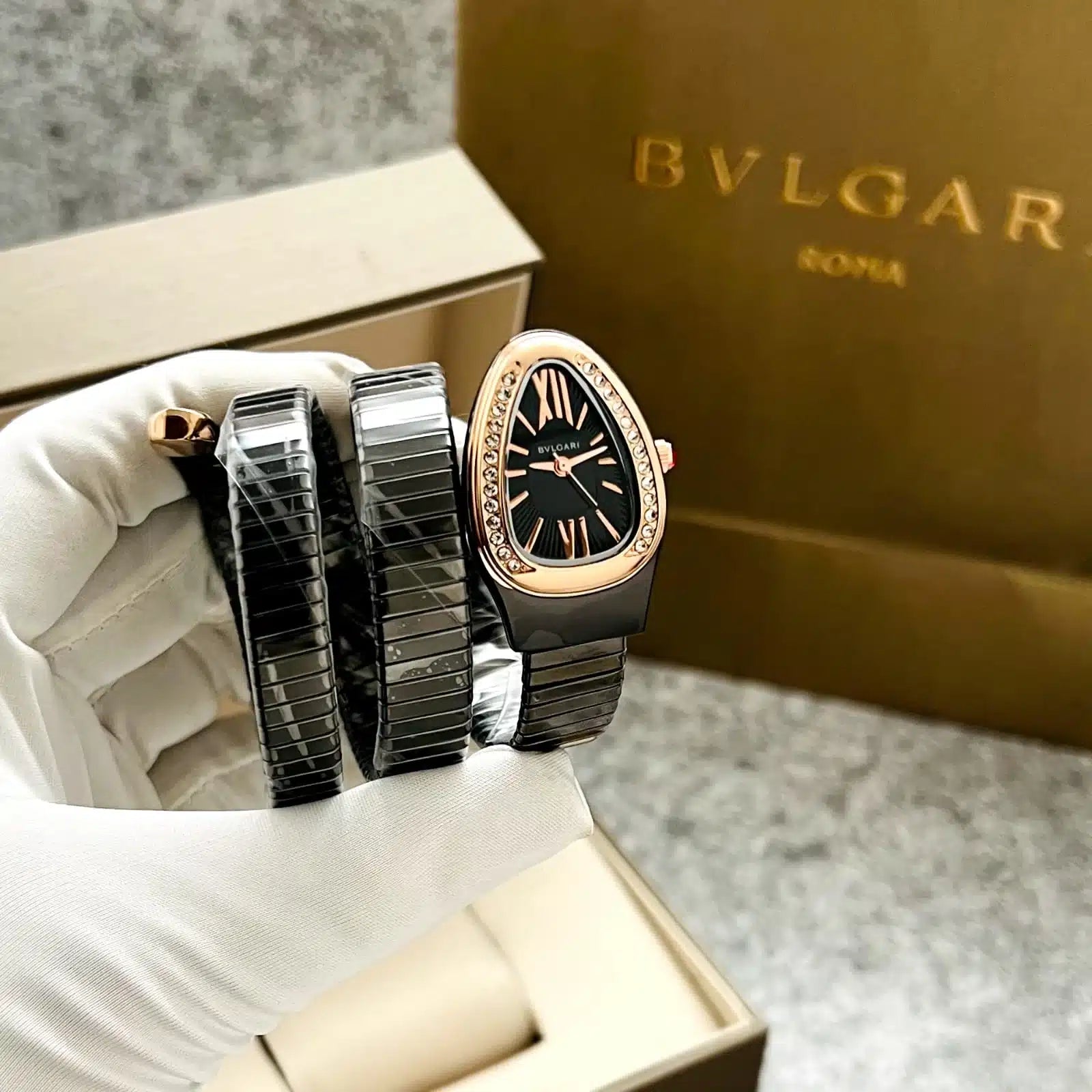 Stylish Bvlgari Black Watch For Women