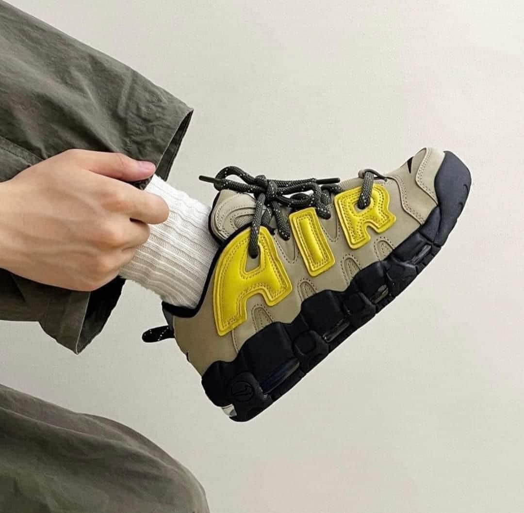 Nike Air More Uptempo Yellow Sneakers