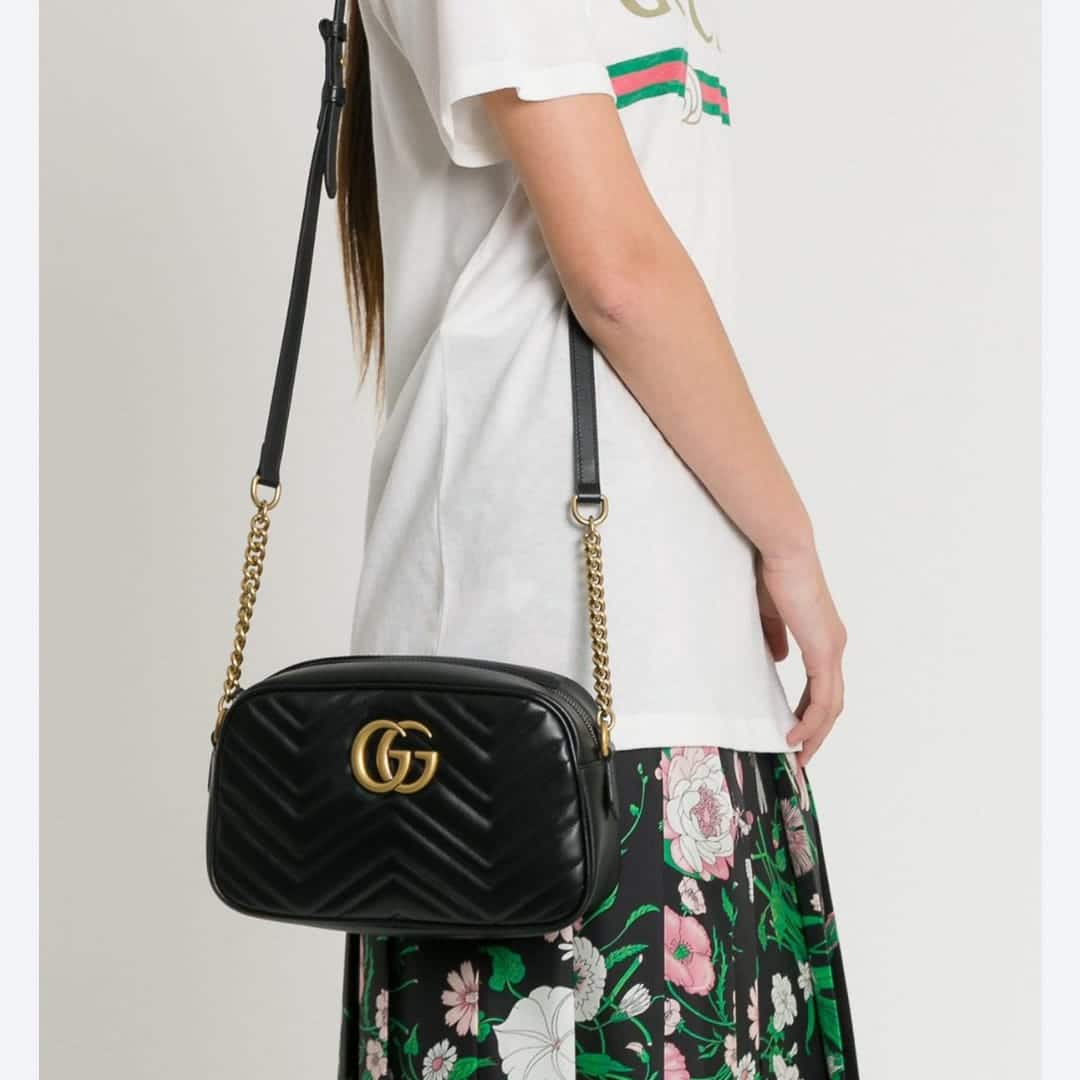 Gucci Bag Marmont Camera Sling Bag White With Og Box