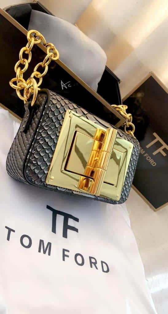 Tom Ford Handbag Natalia Python Leather Crossbody Bag With OG Box And Accessories