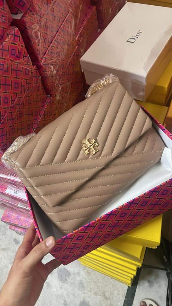 Women's Tory Burch Kia Chevron Large Size Sling bag