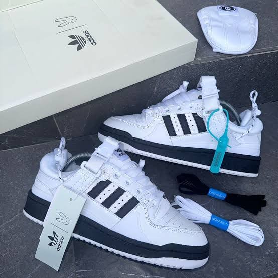 Adidas Bad Bunny White Black Sneakers