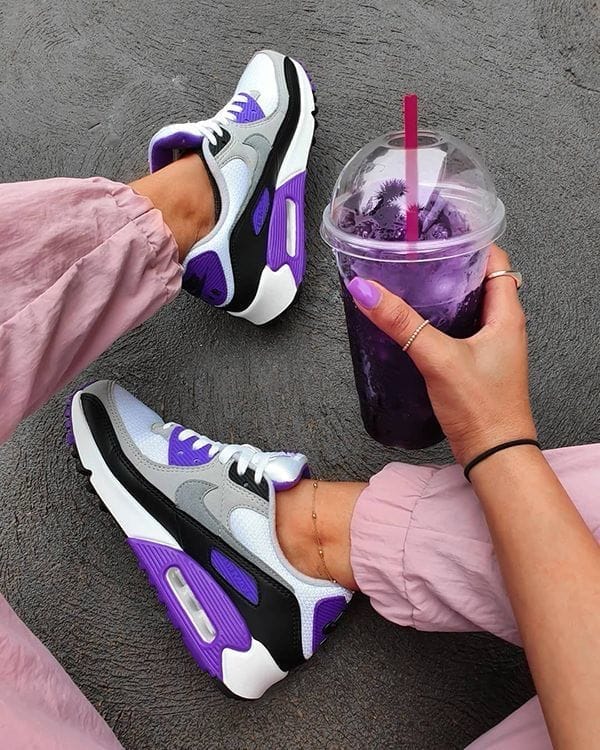Nike Airmax 90 Purple Running Shoes