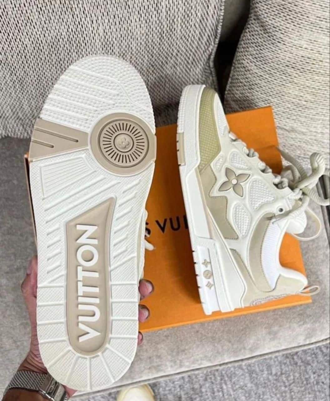 Nike Louis Vuitton Skate Cream Sneakers
