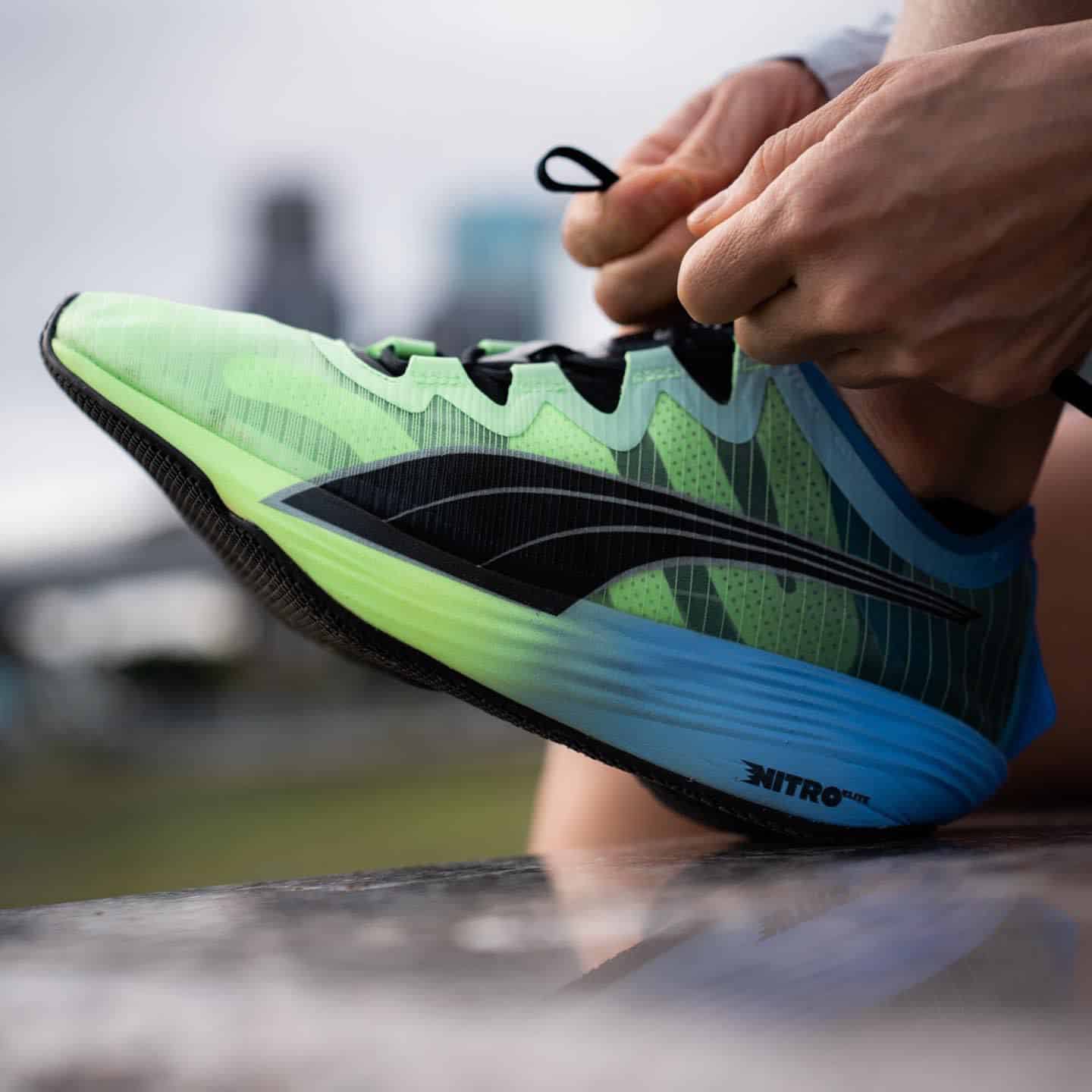 Puma Fast Fwd Nitro Elite Green Running Shoes