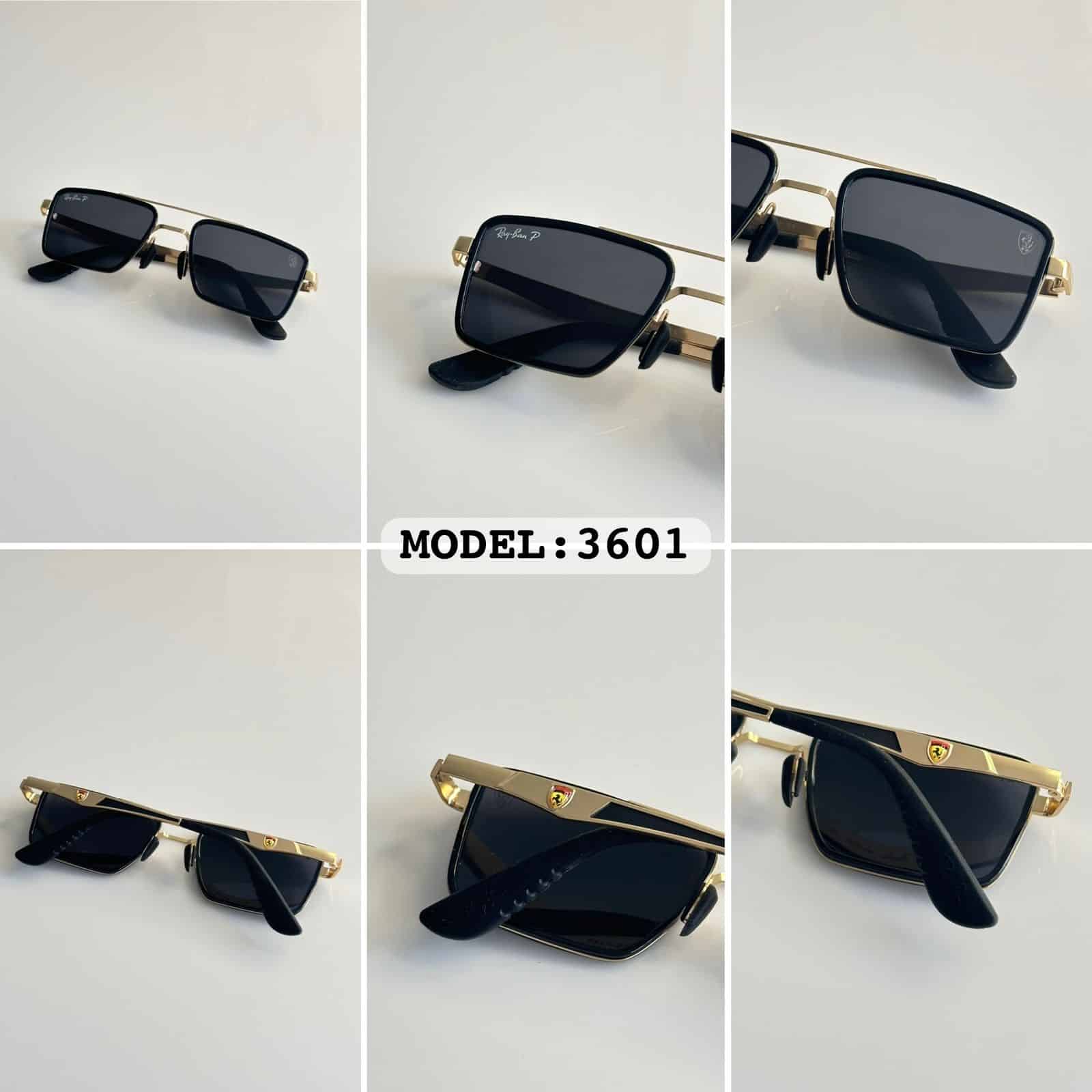 Rayban 3601 Gold Black Sunglasses