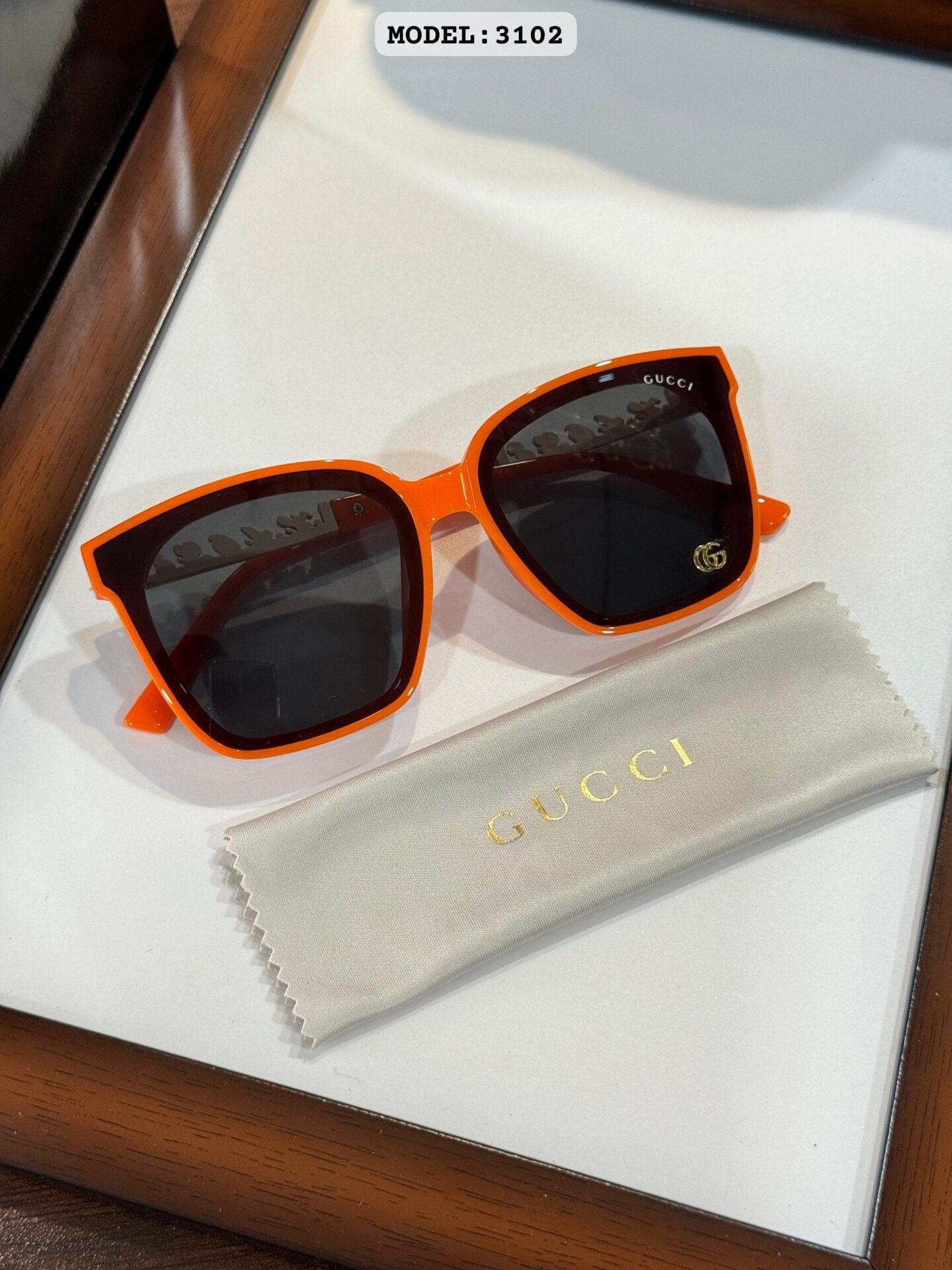Gucci WMNS 3102 Orange Black Sunglasses