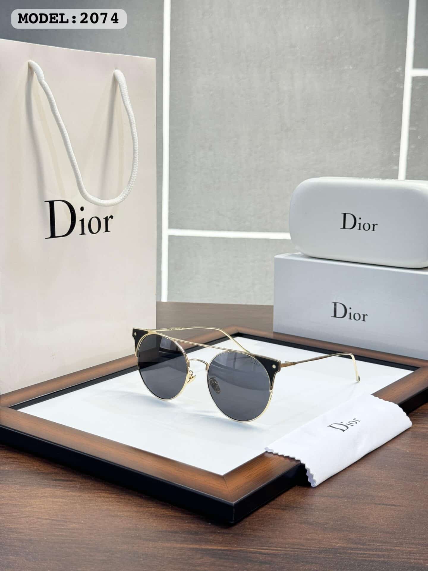 Dior 2074 Gold Black Sunglasses
