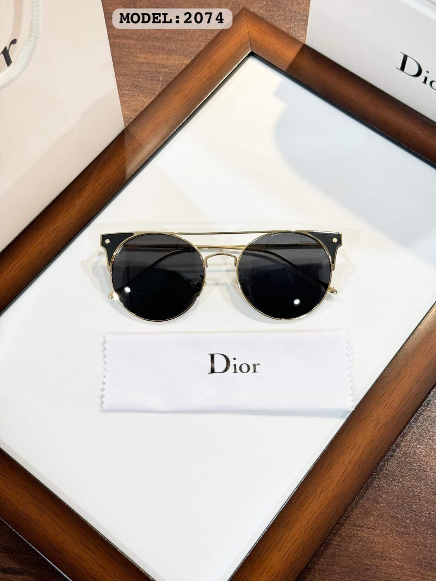 Dior 2074 Gold Black Sunglasses