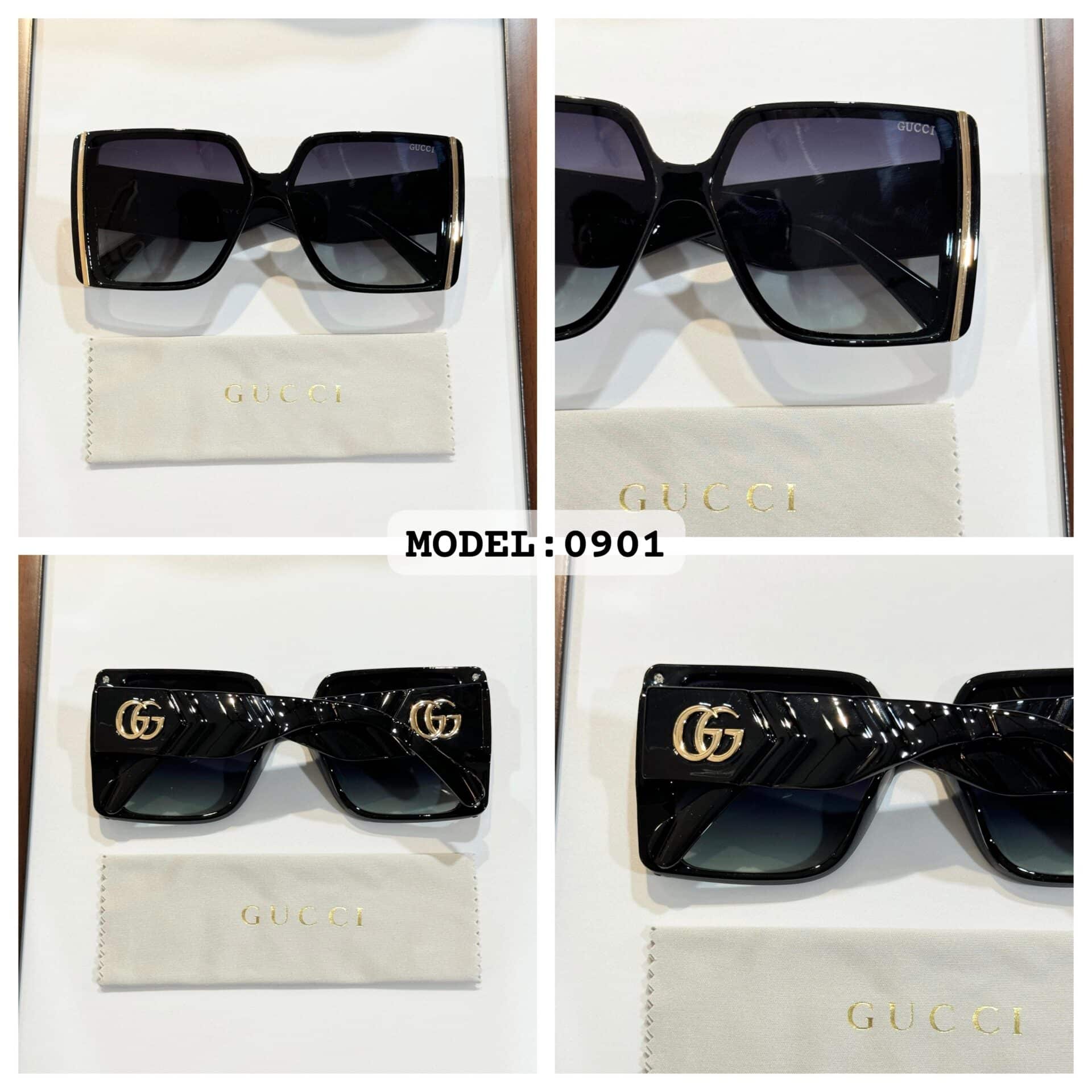 Gucci WMNS 0901 Black Green Sunglasses