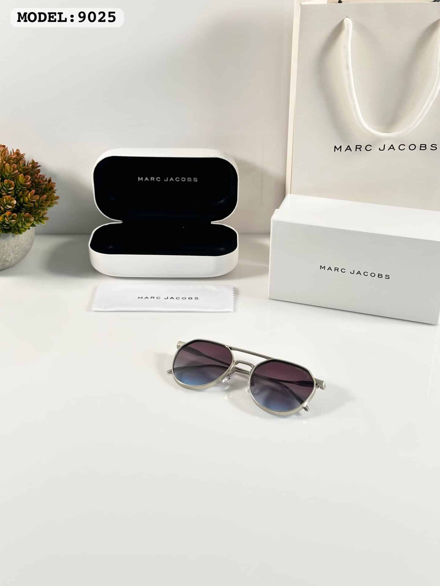 Marc Jacobs 9025 Silver Blue Sunglasses