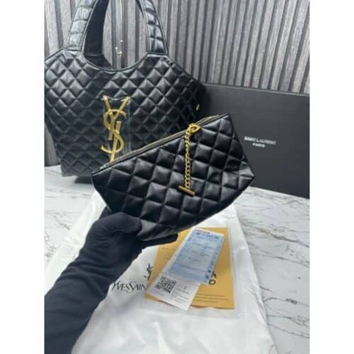 YSL Bag Icare Maxi Shopping Bag In Quilted Leather With Original Box And Dust Bag