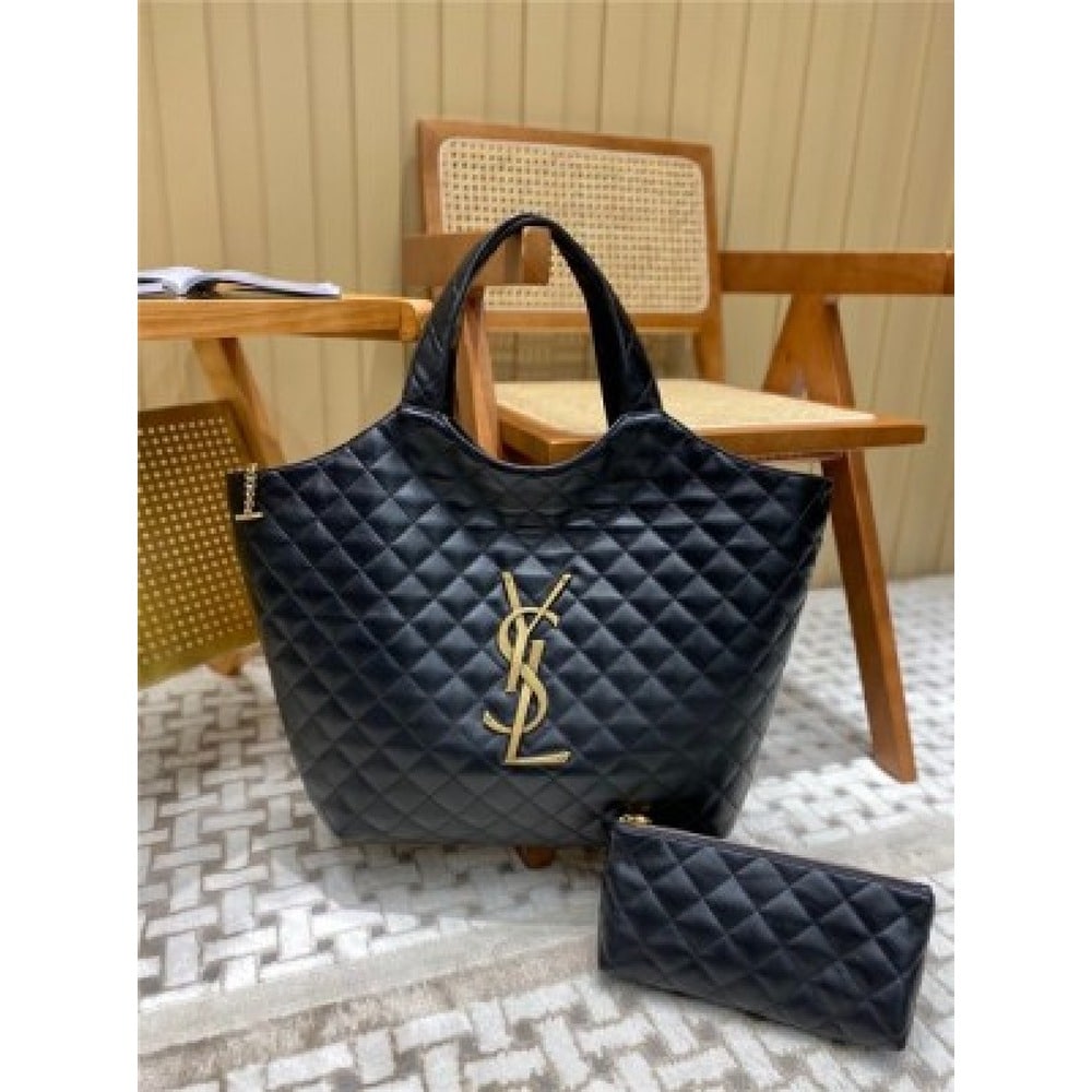 YSL Bag Icare Maxi Shopping Bag In Quilted Leather With Original Box And Dust Bag