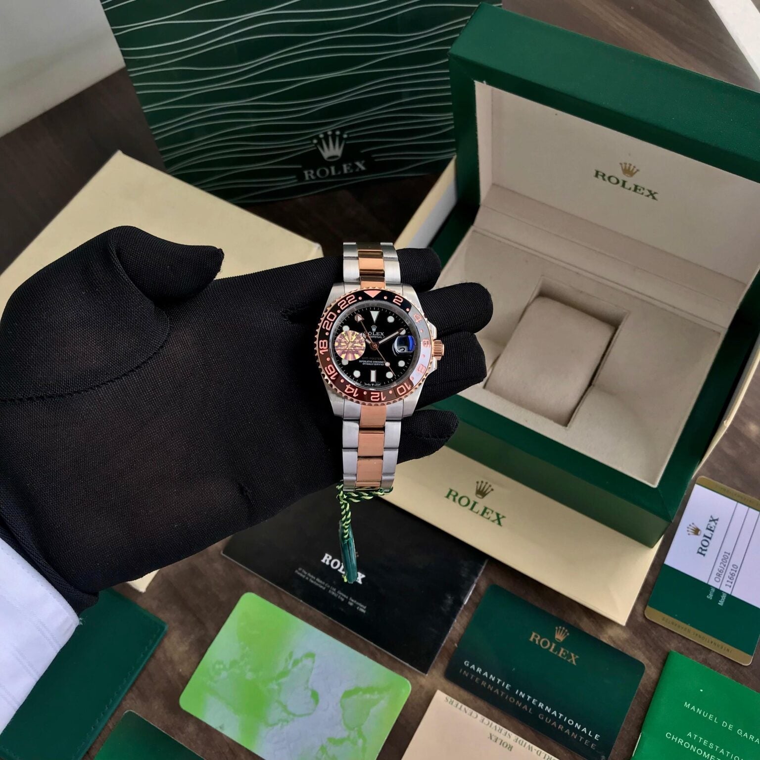 Rolex GMT Master || Two Tone Black Dial Japanese Automatic Mens Watch