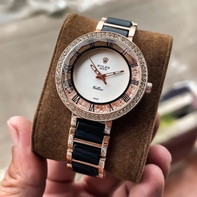 Rolex Zoom Collection Black White Watch