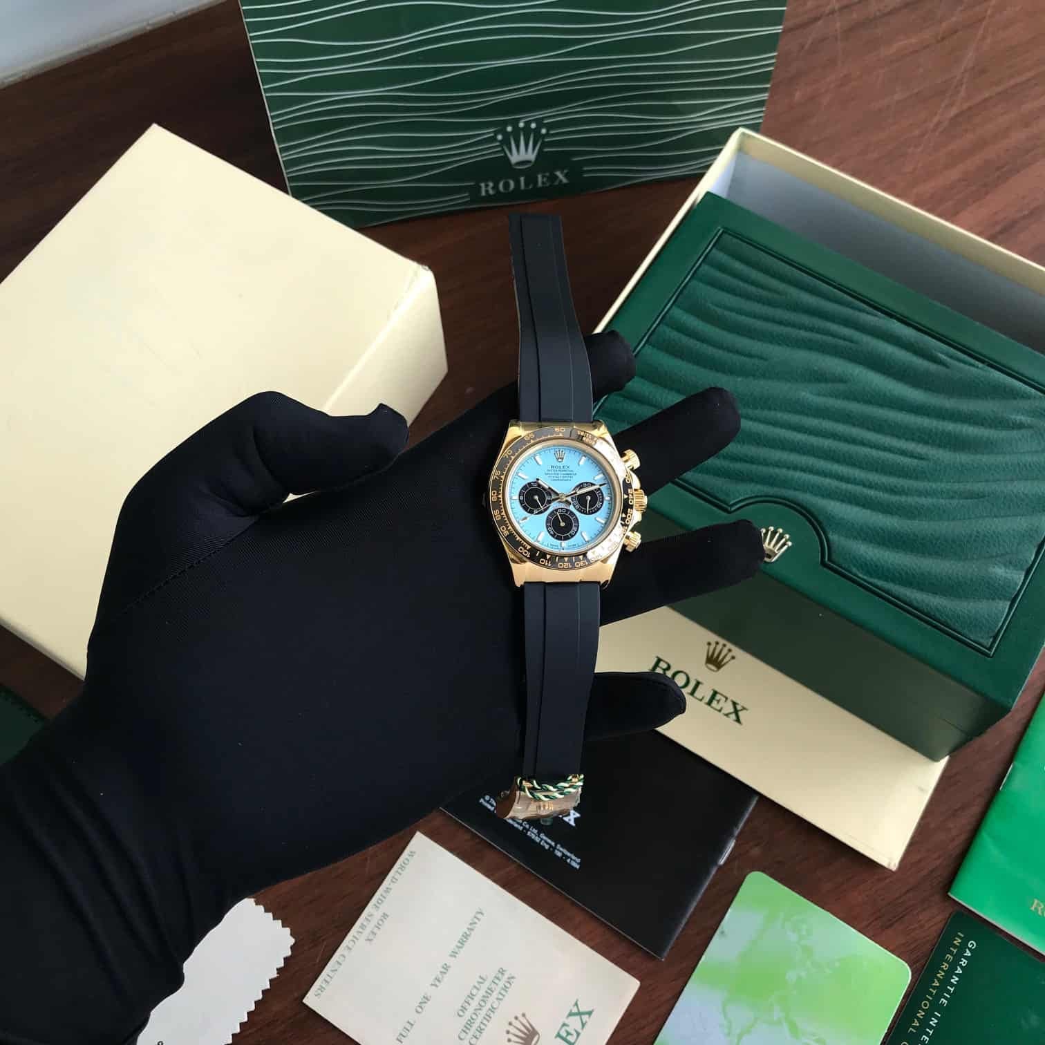 Rolex Cosmograph Daytona Turquoise Blue Dial Men’S Watch