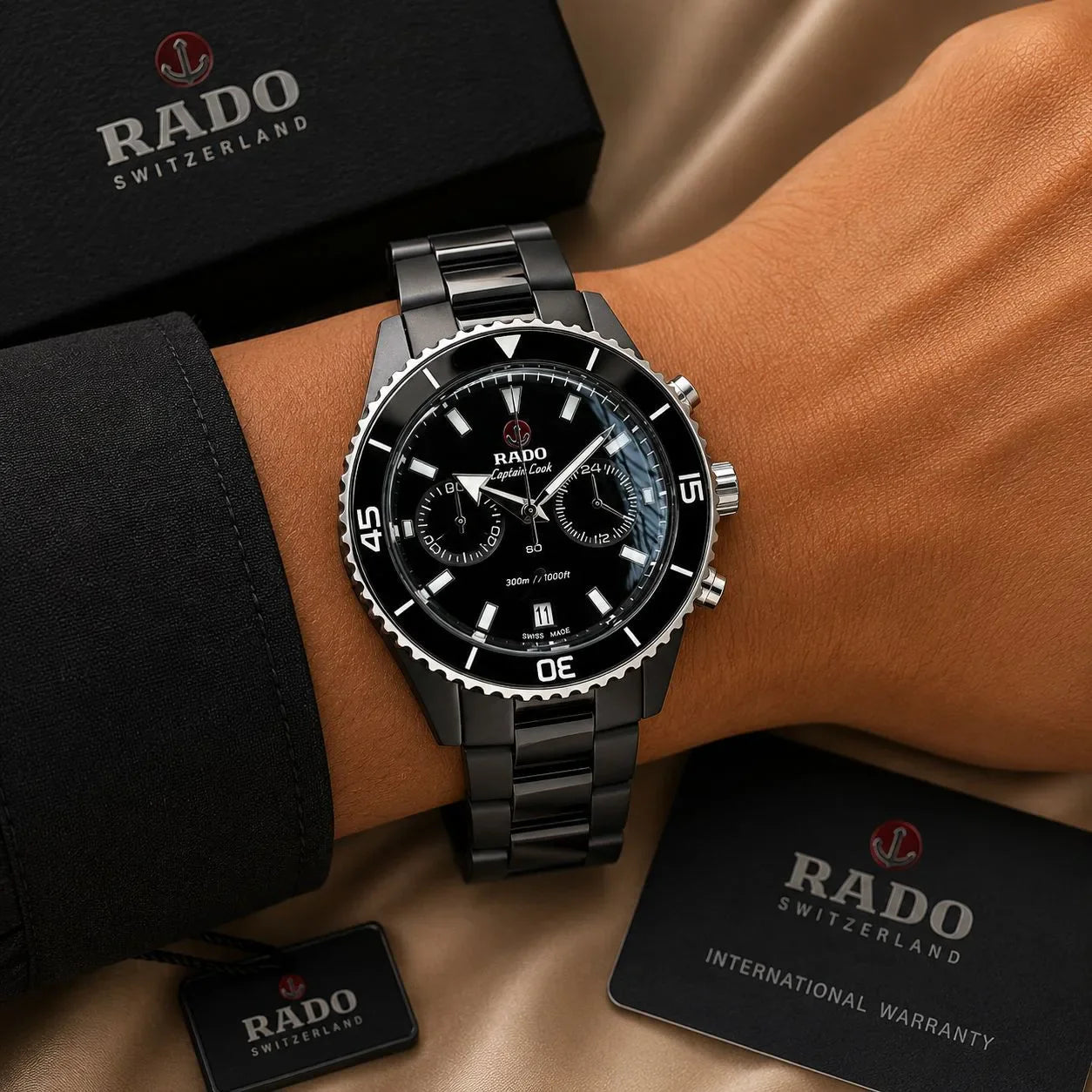Rado Captain Cook High-Tech Ceramic Chronograph Watch
