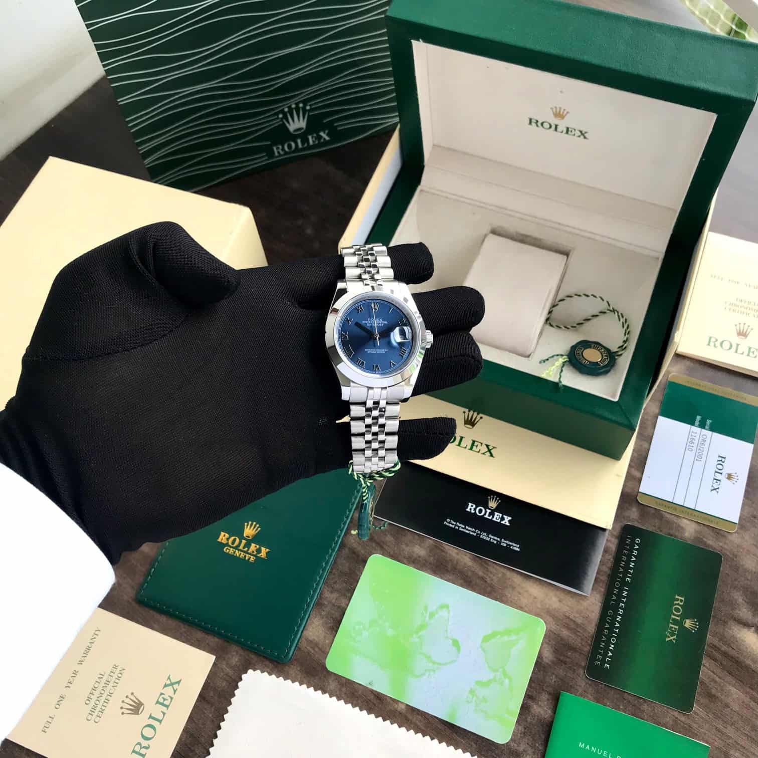 Rolex Date Just 41 Silver Blue Roman Numbers Japanese Automatic Men’s Watch
