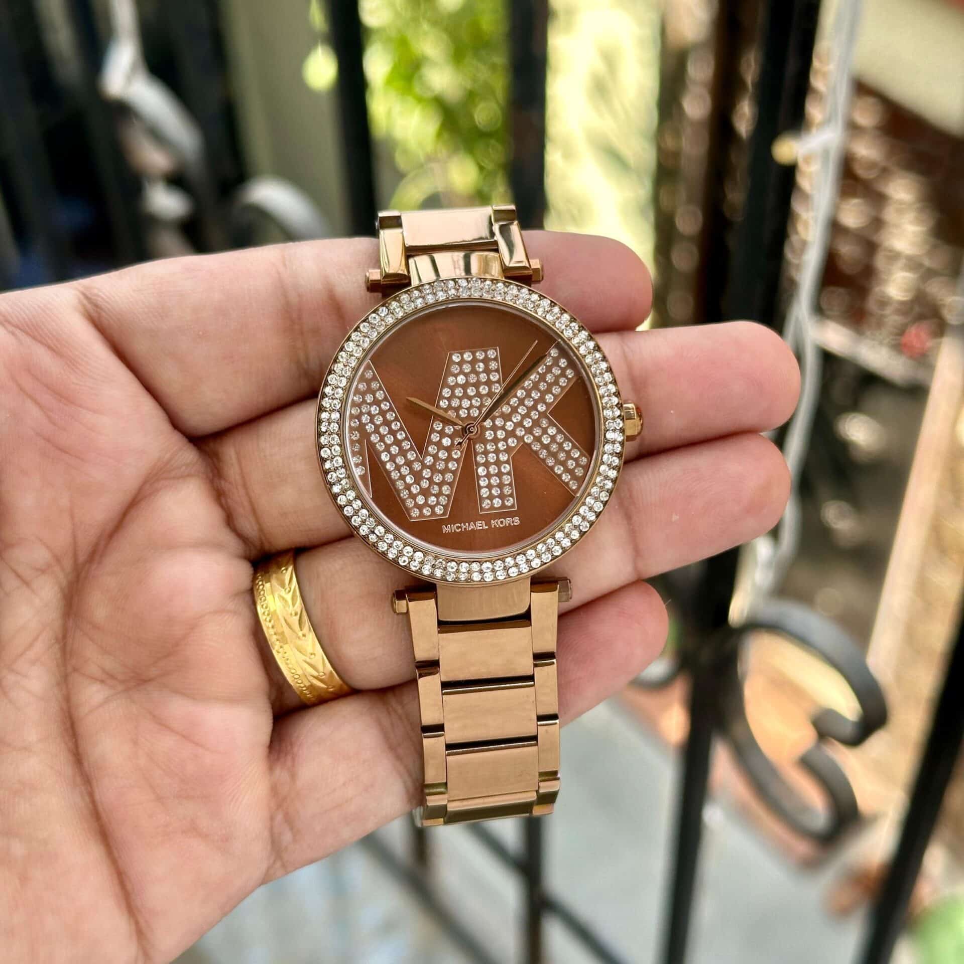Michael Kors Maroon Gold Collection