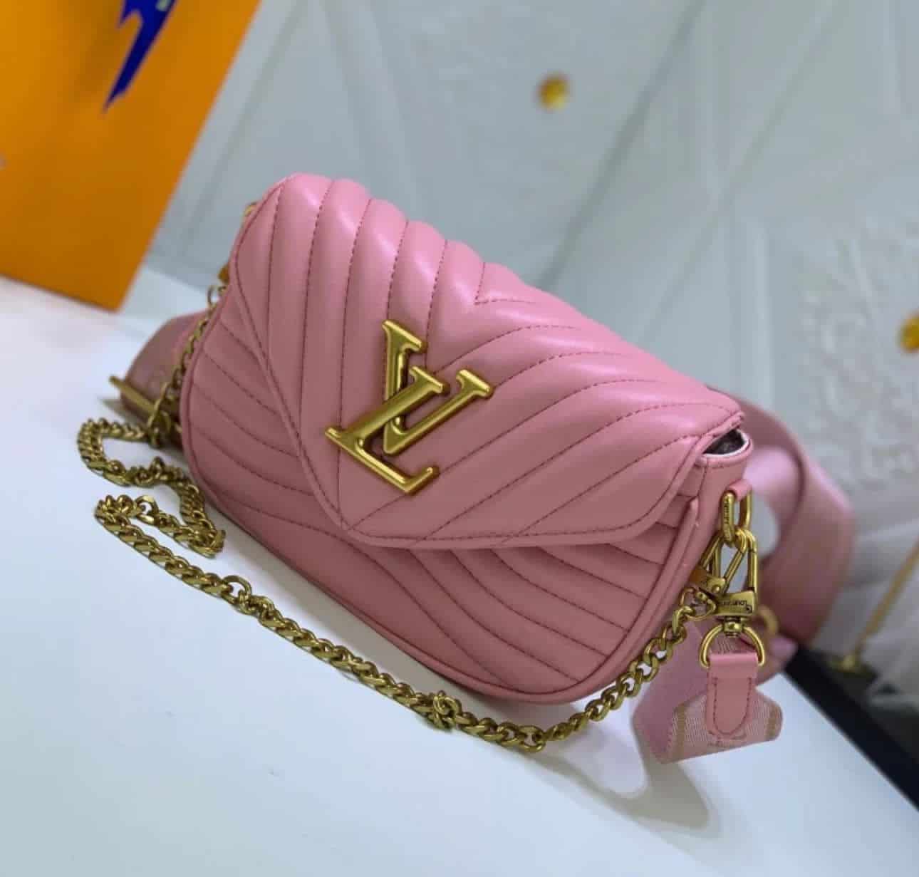 Louis Vuitton Bag Pochete Wave Pink With Box Edition Premium Bag