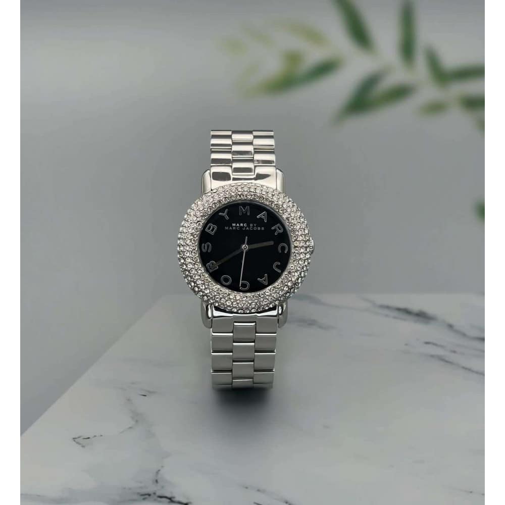 Premium Ladies Marci Crystal Silver Watch » Mega Fashion
