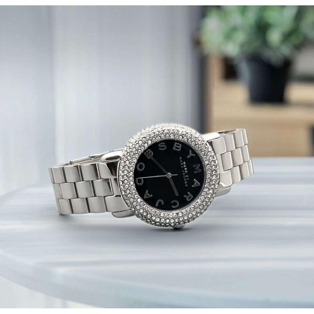 Premium Ladies Marci Crystal Silver Watch » Mega Fashion