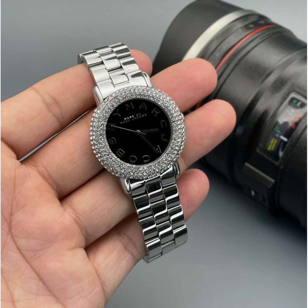 Premium Ladies Marci Crystal Silver Watch » Mega Fashion
