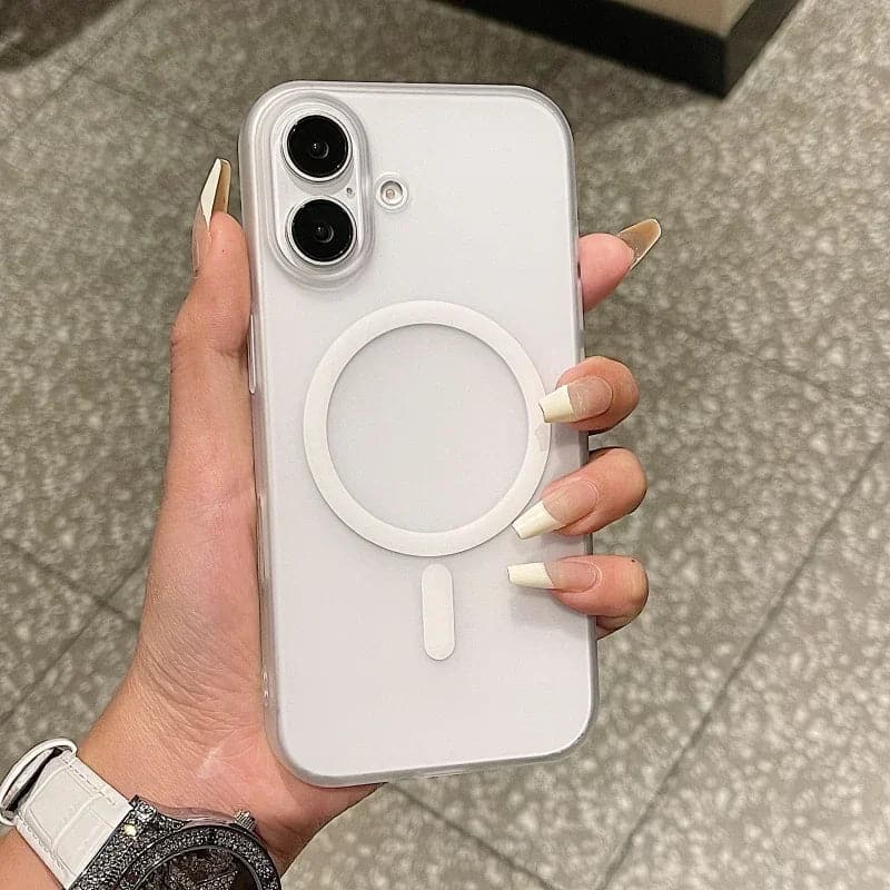 iPhone Series Cover White Matte Finish MagSafe Protective Case