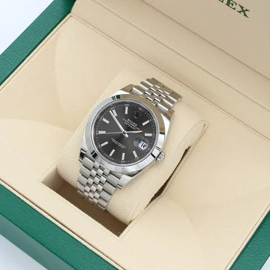 Rolex Date Just 41 Grey Dial Japanese Automatic Mens Watch