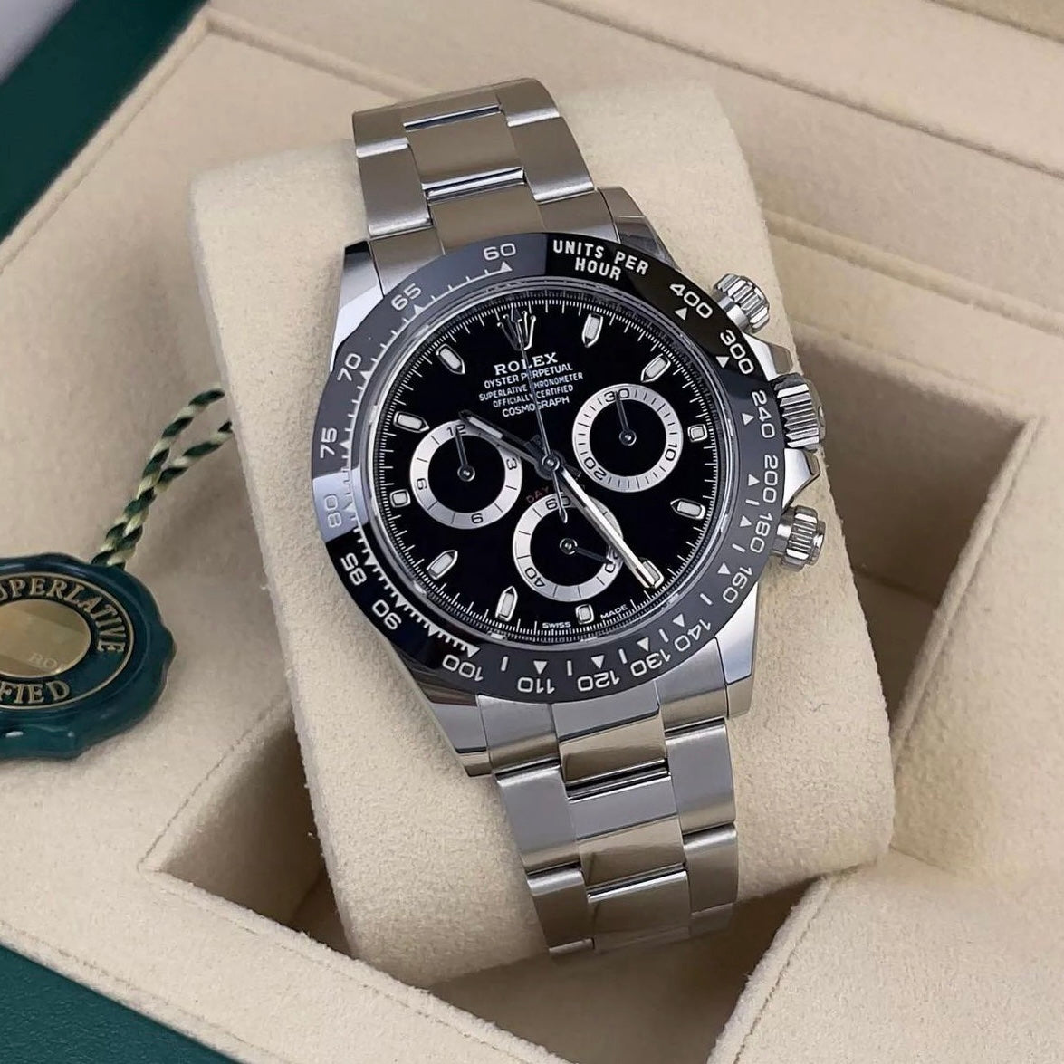 Rolex Cosmograph Daytona Black Dial Japanese Automatic Mens Watch