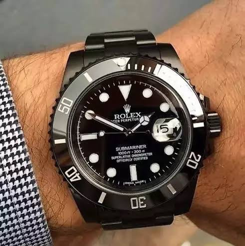 Rolex Submariner Full Black Stainless Steel Japanese Master Quality Mens Watch
