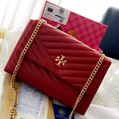 Women's Tory Burch Kia Chevron Large Size Sling bag