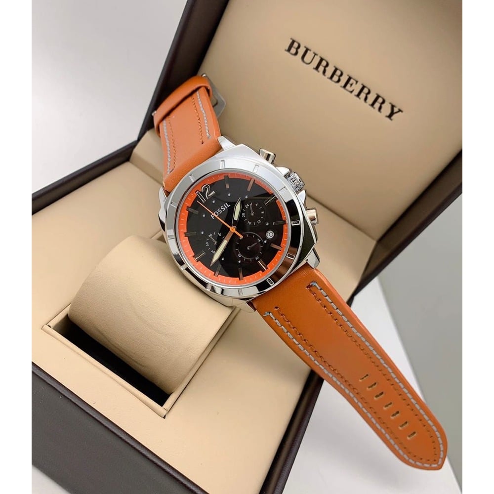 Fossil Chronograph Leather Edition Watch For Men