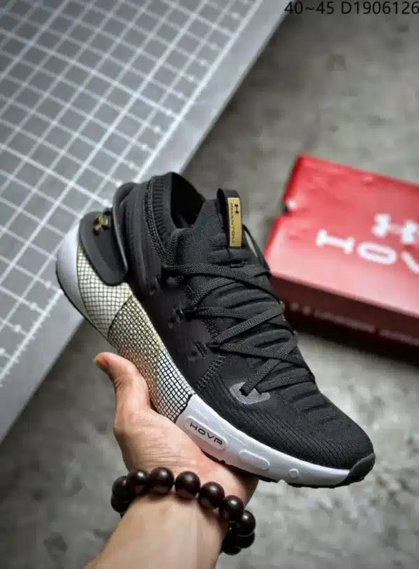 Under Armour Hovr Phantom 3 Black Gold Running Shoes