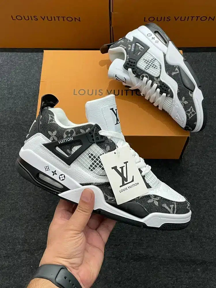 Nike Retro 4 Louis Vuitton Black Sneakers