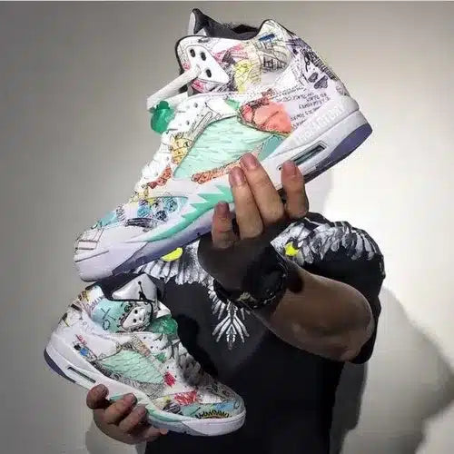 Nike Air Retro 5 Wing Glow In Dark Sneakers