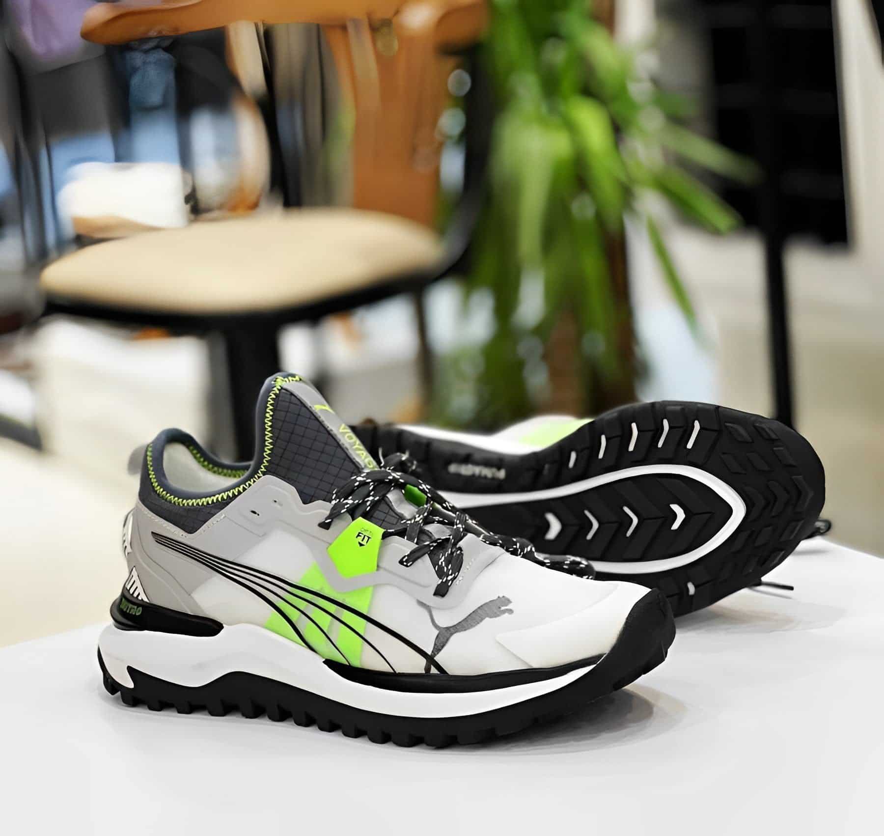 Puma Voyage Nitro Trail White Black Running Shoes